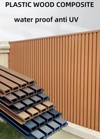 Revêtement mural en panneaux composites en bois WPC rayés modernes, résistant à l'humidité, imperméable et anti-moisissure, pour une utilisation en intérieur/extérieur
