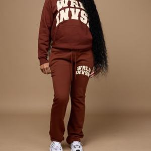 High Quality Heavyweight Tracksuit Sweatsuit for <b>Men</b> Custom Logo Printed <b>Hoodie</b> and Sweatpants Set - Product Image 3