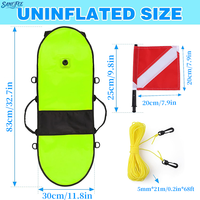 Bouée de pêche sous-marine en nylon 40L d'approvisionnement d'usine, SMB gonflable de logo personnalisé pour la vente en gros d'équipement de plongée
