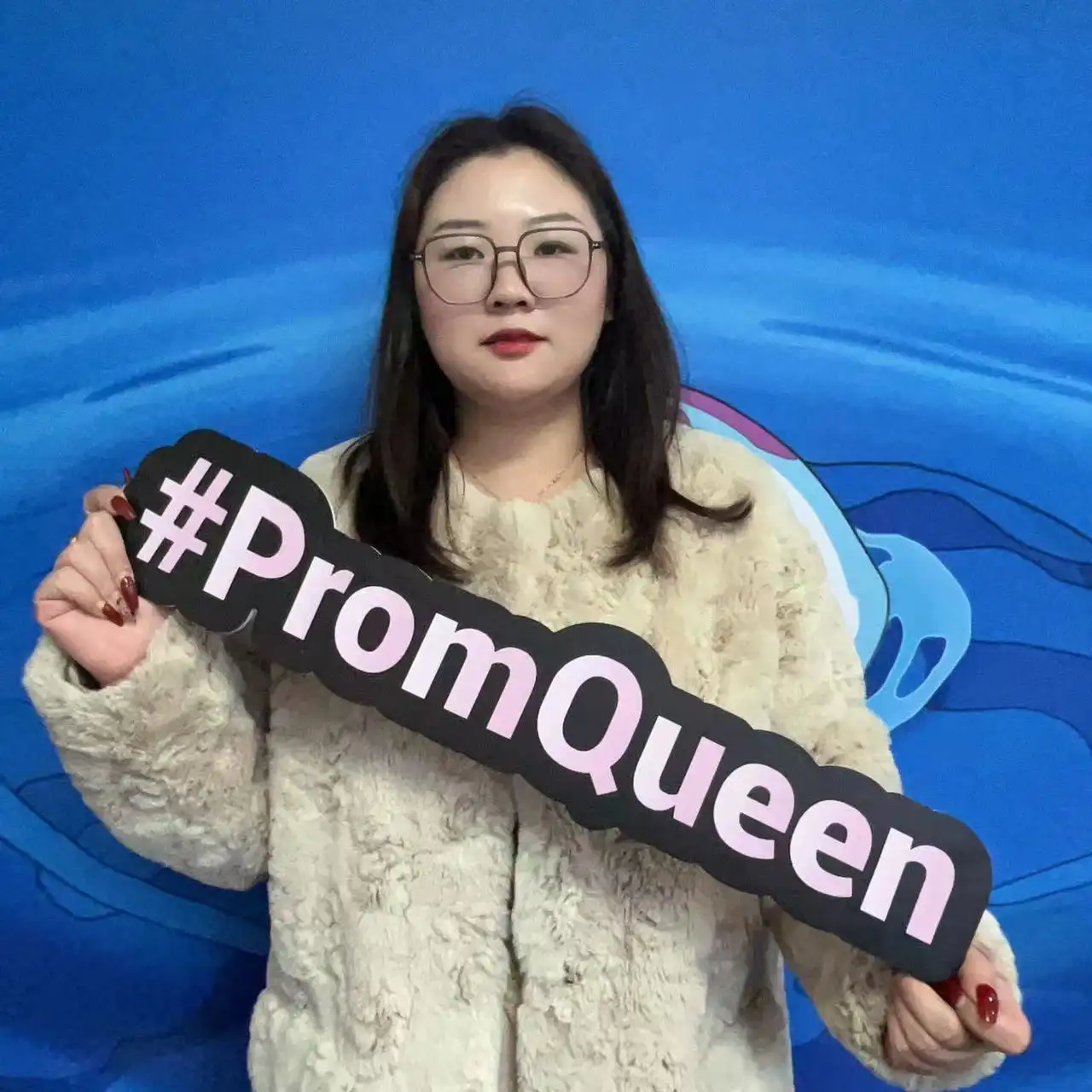Tùy chỉnh prom Nữ Hoàng hashtag PVC ảnh gian hàng đạo cụ