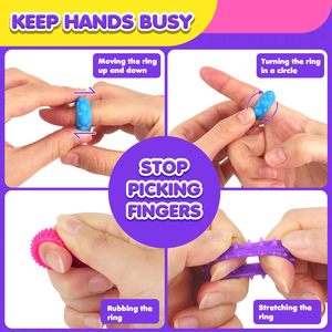 New Sensory Spinner Fidget <b>Rings</b> for Anxiety Finger Massage Toys <b>Stress</b> Relief Finger Autism Anti Acupressure <b>Ring</b> Gift - Product Image 4