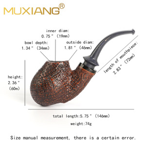 MUXIANG Tobacco Pipe Bent Type KAH0005H1C1K Smoking Pipe For Personal Gift - Product Image 3