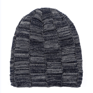 Mùa đông ấm áp Mũ len mềm dệt kim Mũ quá khổ <span class=keywords><strong>Slouchy</strong></span> skullies nắp ca-pô mũ người đàn ông thời trang rắn Crochet Beanies cap - Product Image 2