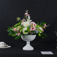Petit vase en fer blanc de style nordique, support à fleurs de table, bol à fruits pour centre de table de mariage, décoration de maison et d'hôtel