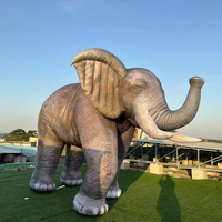 Modèle d'éléphant gonflable réaliste personnalisé, design sur mesure pour parc à thème et mascotte de marque