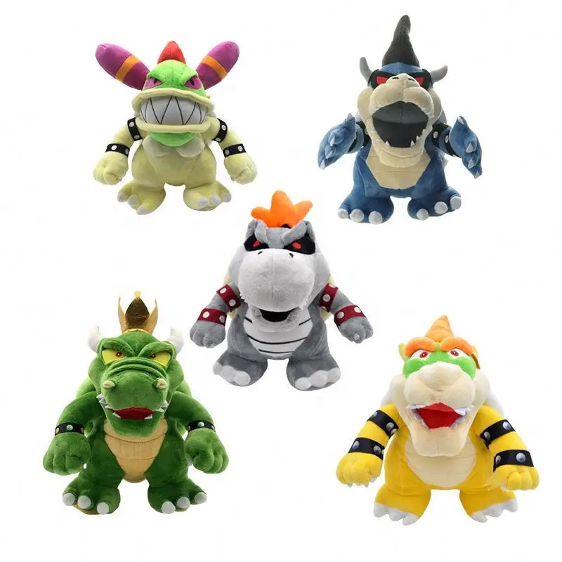 Venta al por mayor de fábrica, muñeco de peluche de anime japonés Super mario-Bowser Yoshi demonio verde dragón de fuego, juguetes de peluche para niños, regalos