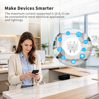 Stop Kontak Pintar Standar Inggris Value Choice 16A WiFi 2.4GHz Tuya Smart Life dengan Pengukur Daya 3680W untuk Penggunaan Rumah dan Kantor