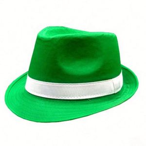 2023 Wholesale Green Irish Festival St. Patricks Day <b>Hat</b> Green Top <b>Hat</b> With Beard <b>Party</b> Shamrock Top <b>Hat</b> - Product Image 4