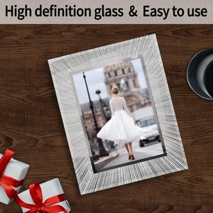 Cadre photo en verre suspendu A5 de 6 pouces, pour licence commerciale et certificat, en cristal, pour décoration de table - Vente en gros - Product Image 3