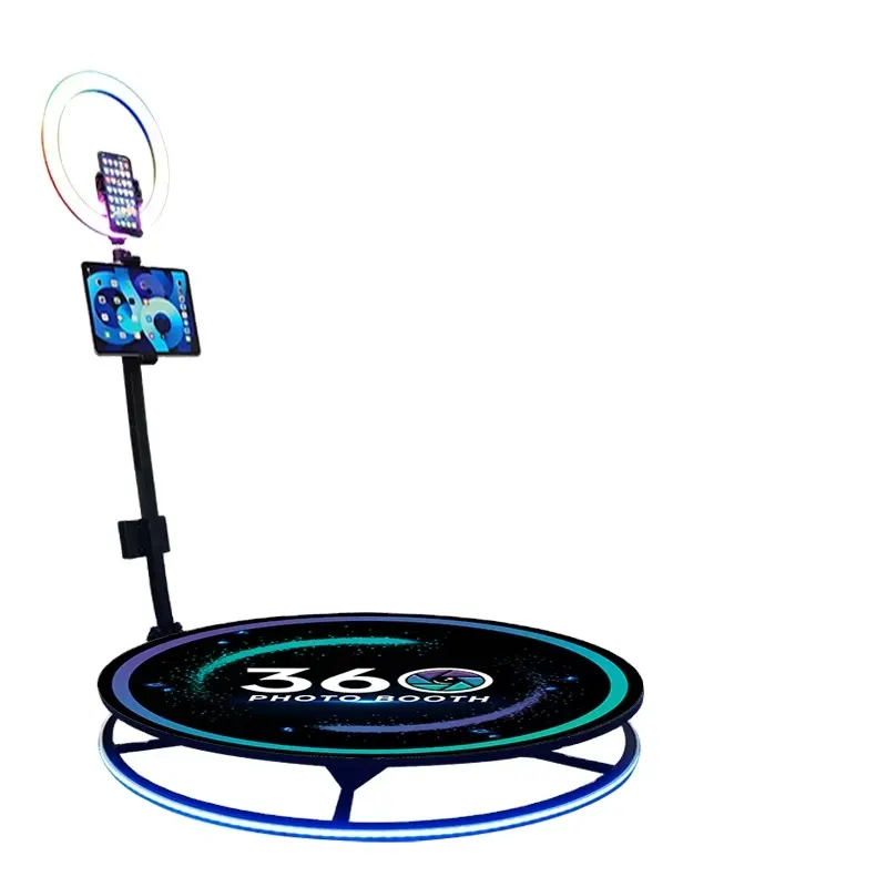 2023 foto di nozze sia 360 gradi rotante automatico RGB ring light motion photo booth 360 photobooth ware house in CA