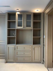 Customized Size Marble <b>Sideboard</b> Solid Wood Material Restaurant Furniture-Environmentally Protected - Product Image 6
