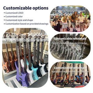 กีตาร์ไฟฟ้า 6 สาย คุณภาพสูงจากโรงงาน (OEM) สำหรับผู้เริ่มต้น ระดับเริ่มต้น ทำจากไม้เบส 6 สาย พร้อมวัสดุไม้เมเปิลด้านข้าง - Product Image 5