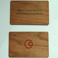 Custom UV Print Bamboo Basswood 13,56 MHz RFID NFC Key Card y tarjeta de visita para el programa de lealtad