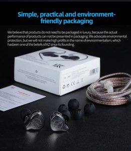 Écouteurs intra-auriculaires filaires KZ EDC Pro 2Pin avec câble plaqué argent/câble en cuivre OFC en option, dynamique, HiFi stéréo, IEM - Product Image 6