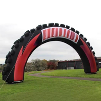 Arche gonflable en forme de pneu, décoration gonflable pour spectacle, tunnel d'arche gonflable pour événement publicitaire