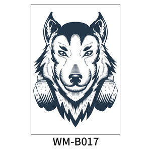 Autocollants de <span class=keywords><strong>tatouage</strong></span> semi-permanents personnalisés bras de <span class=keywords><strong>fleur</strong></span> de <span class=keywords><strong>loup</strong></span> encre bleu foncé temporaire étanche dernières 1-2 semaines tatouages de jus - Product Image 3