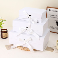 Boîte cadeau rigide pliable de luxe avec logo personnalisé imprimé pour vêtements, chaussures, bijoux, boîte cadeau en papier magnétique pour petites entreprises