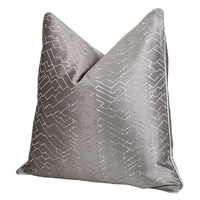 Luxe argent gris géométrique housse de coussin 20x20 18x18 haute qualité canapé coussin carré décor taie d'oreiller pour canapé salon