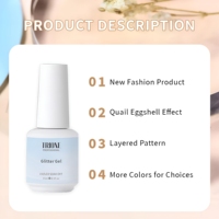 Gel Polish Effet Coquille d'Œuf Multifonctionnel de Haute Qualité, Texture Pailletée Style Japonais, Fabrication OEM ODM
