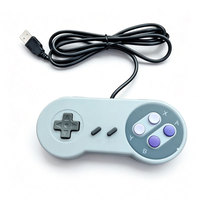 Manette USB rétro SNES avec boutons violets, filaire, pour Super Nintendo
