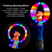Vente en gros de jouets de fête personnalisés avec logo, figurines de clown en PVC à 14 LED, poignée bleue, autocollants, commandes en gros, jouets de clown lumineux