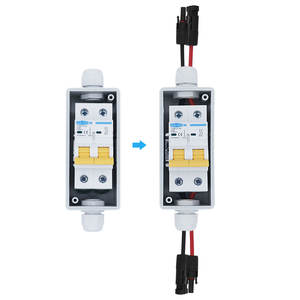 टोमज़ ip65 ht सौर फोटोवोल्टिक पी-कॉम्नर बॉक्स 2-वे सर्किट ब्रेकर 1 इनपुट 1 डीसी आउटपुट वाटरप्रूफ लघु कॉम्बिनर बॉक्स - Product Image 5