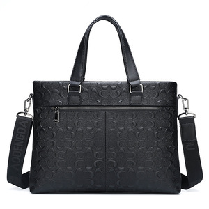 Borsa a tracolla/crossbody da uomo in vera pelle con logo a cavallo, resistente, da 14 pollici, per laptop, ideale per viaggi di lavoro, all'ingrosso - Product Image 3