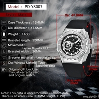 Nouveau PAGANI DESIGN 007 luxe mécanique montre automatique sport montre de plongée pour hommes montres en acier inoxydable montre-bracelet horloge