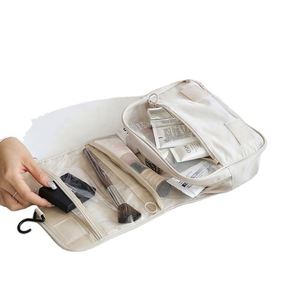 Custom Logo & Design Waterproof Polyester Hanging Travel Makeup Cosmetic for <b>Bag</b> with Zipper - Product Image 5