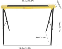 Scie Chevaux, Table de Travail Pliante Scie Portative Cheval Antidérapant Tréteau Supports de Maintien Au Travail, 2 pièces
