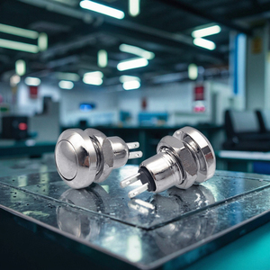 Interruptor de botón de campana impermeable de Metal instantáneo 8B 8MM, interruptores de botón pulsador de terminal de tornillo de reinicio automático de cúpula de <span class=keywords><strong>dos</strong></span> pines sin luz - Product Image 4