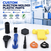 Componenti in Plastica Stampati a Iniezione Personalizzati OEM, Parti Multicolore per Attrezzature Industriali