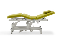 Table de massage électrique à 3 moteurs, 4 sections réglables, avec vérins à ciseaux, roulettes verrouillables et télécommande manuelle pour spa et clinique