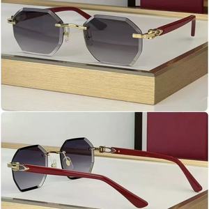 Unisex Rimless Leopard-Head <b>Sunglasses</b> UV400 Non-Polarized Lenses Fashionable Metal <b>Frame</b> for Driving <b>Sunglasses</b> Woman Luxury - Product Image 5