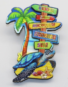 Affiches décoratives en MDF double couche de la série Ocean-Couleurs riches de tortues et de cocotiers - Product Image 4