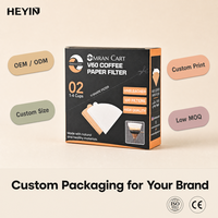 Abgewinkelter Deckel Faltbare Kartonbox Kaffeefilter V-Form Papier Individuelles Logo Vollfarbdruck Kartonverpackung Großhandel