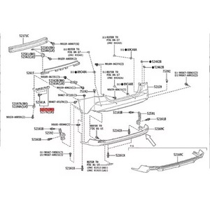 คานเสริมกันชนหลังสำหรับโตโยต้า แคมรี่ ปี 2024 รุ่น 52576-AQ010 52575-AQ010 อะไหล่ทดแทนใหม่ทำจากพลาสติก - Product Image 4