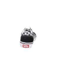 Baskets à lacets pour enfants, motif géométrique, tige en toile respirante, semelle extérieure en caoutchouc VN000CYVBLU1 Noir Blanc Tendance