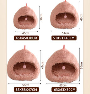 เตียงนอนสุนัขแบบพกพาเป็นมิตรกับสิ่งแวดล้อมที่นอนสัตว์เลี้ยงแบบโดมสั่งทำได้เตียงสัตว์เลี้ยงในบ้านพร้อมแผ่นรองสัตว์เลี้ยงสุนัขแมวเต็นท์ - Product Image 3