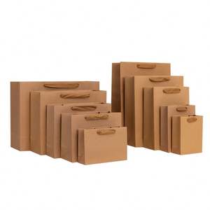 Bolsa de Papel Kraft Grueso con Asa de Cuerda y Logotipo Impreso, Impresión Offset para Ropa, Té, Alimentos, Promoción, Regalos y Empaque - Product Image 3