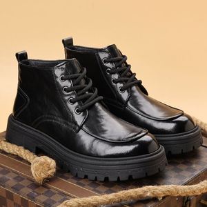 Dropshipping Product Black Fashion <b>Boots</b> Plus Velvet Warm High Top Cotton <b>Boots</b> Men - Product Image 4