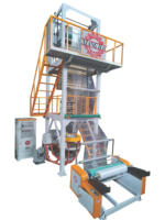 Machine de soufflage automatique de film plastique monocouche pour la production de sacs en T-shirt en LDPE et HDPE