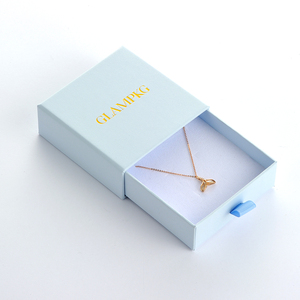 Custom Logo Blue Drawer Jewelry Packaging <b>Box</b> Paper Sliding <b>Gift</b> <b>Box</b> for Necklace Bracelet Ring <b>Earrings</b> Luxury Packaging - Product Image 6