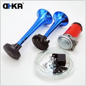 <span class=keywords><strong>Klaxon</strong></span> de voiture miniature en ABS bleu de style populaire DHKA, 12V, certifié CE, adaptable à tous les véhicules, moto, bus, bateau - Product Image 2