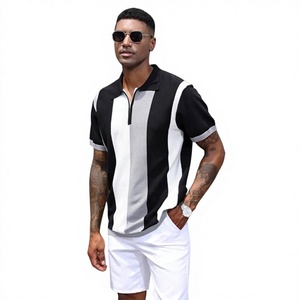 T-shirt polo de golf à séchage rapide pour homme, tissu tricoté à manches courtes et à motif uni, imprimé par sublimation personnalisée, 100% coton - Product Image 3