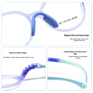 Marco de gafas sin tornillos en forma de diamante de seguridad profesional diseño de moda previene el <span class=keywords><strong>astigmatismo</strong></span> de la <span class=keywords><strong>miopía</strong></span> para niños - Product Image 4