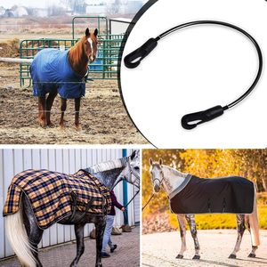 Sangles pour couverture de cheval Vincreem, 40 cm, élastiques réglables avec clips à double extrémité pour l'entretien des chevaux - Product Image 6