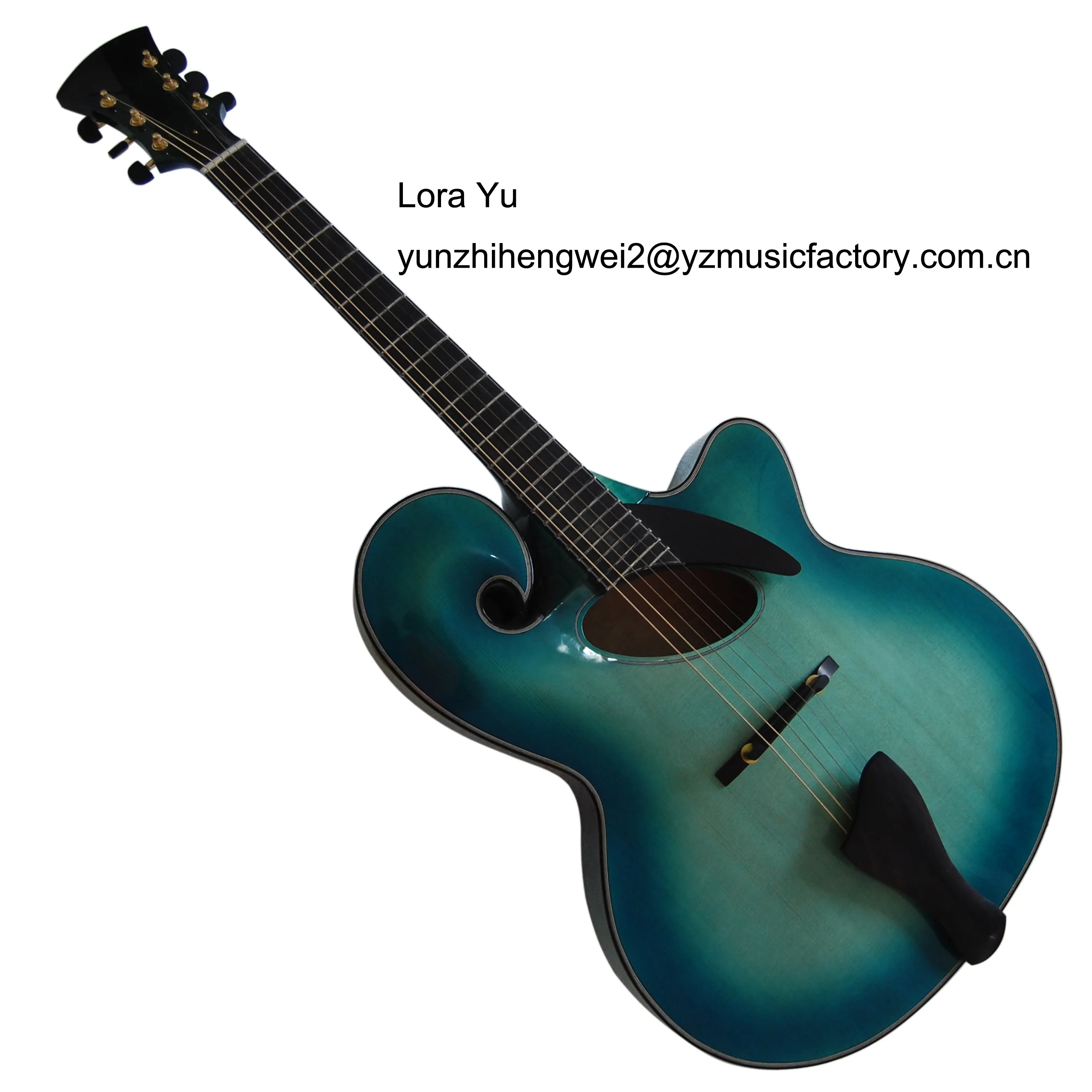 Yunzhi מותג 18 אינץ בעבודת יד מנדולינה סגנון archtop ג 'אז גיטרה