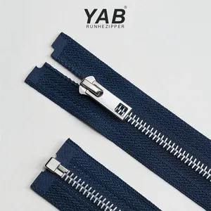 YAB Bulk Buying Open-End Eco-Friendly Tamanho Personalizado Jeans Metal Zíper De Alumínio Para Casa Têxtil E Vestuário