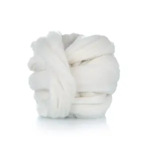 Herstellung gekämmte australische Woll oberteile weiß und zum Filzen gefärbt